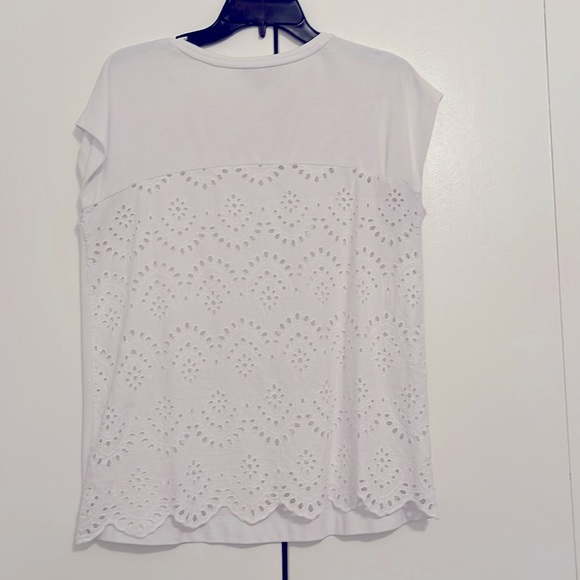 Ann Taylor White Front with white eyelet embroidery back - Picture 2 of 2
